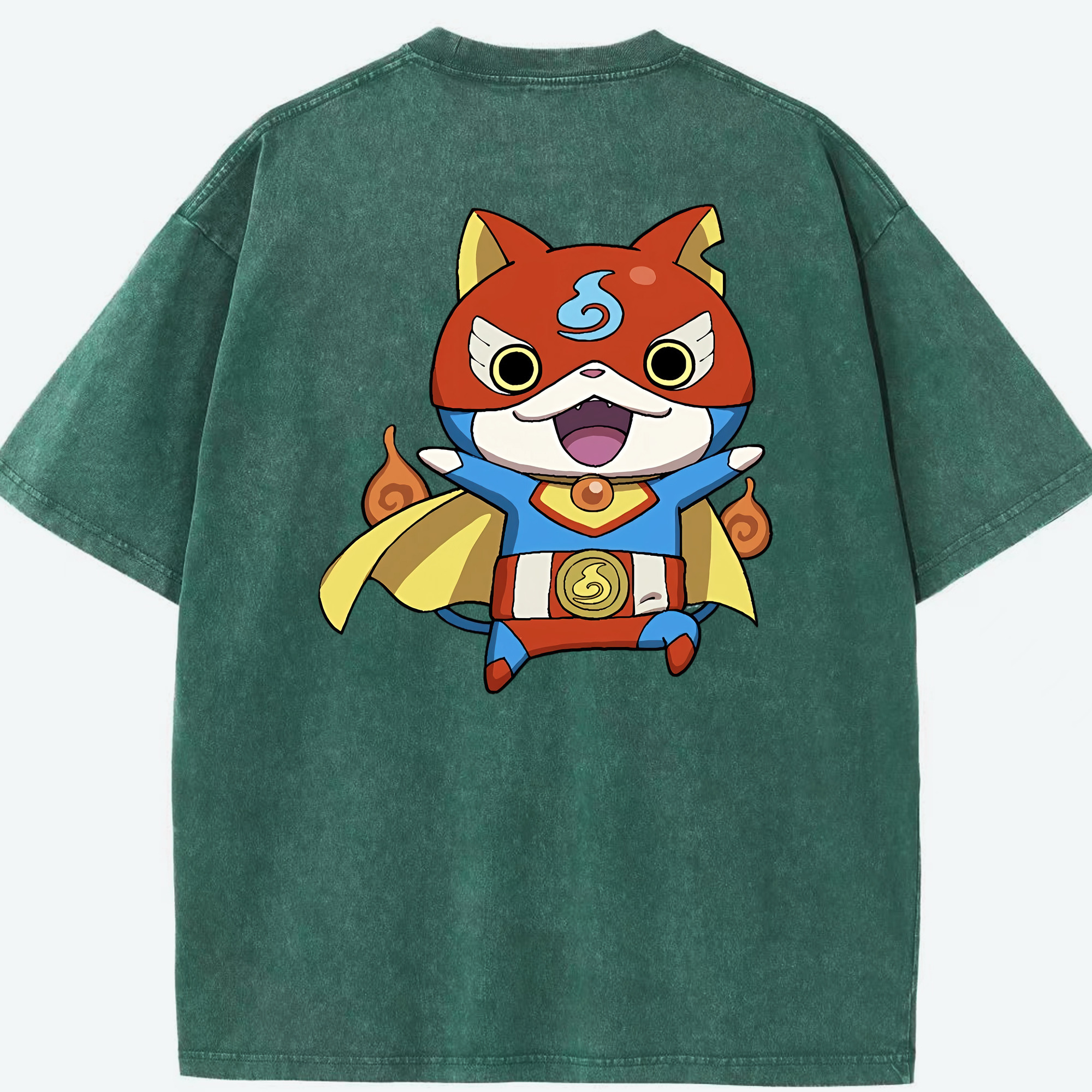 （画像用） 妖怪ウォッチ Yo-kai Watch 綿100% ヴィンテージ風 半袖Tシャツ（背面プリント）